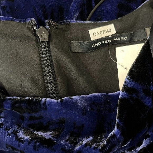 Andrew Marc Women's Black/Plum Velour Dress - NWT - Picture 5 of 5